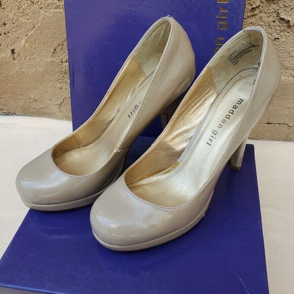 Madden Girl taupe patent heels - Picture 1 of 10